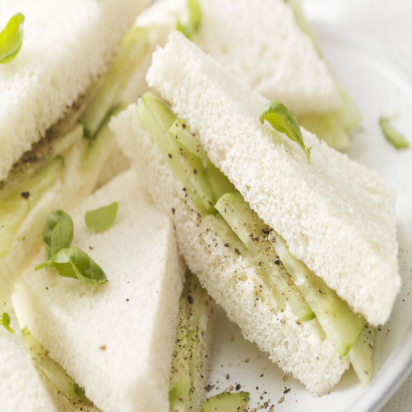 Plain Cucumber and Cheese Sandwich